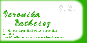 veronika matheisz business card